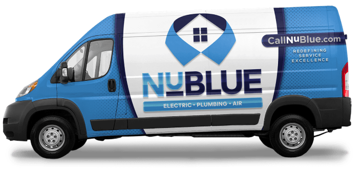 nublue service group truck against a blue background